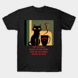 coffee lover - black as the devil T-Shirt